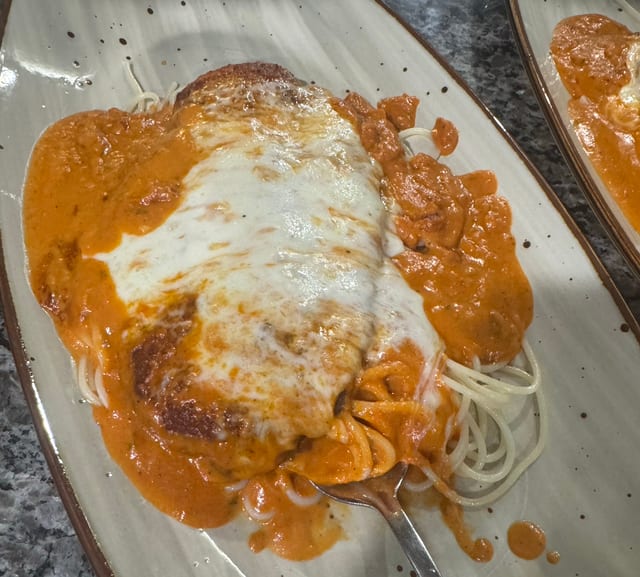 Chicken Parmigiana.