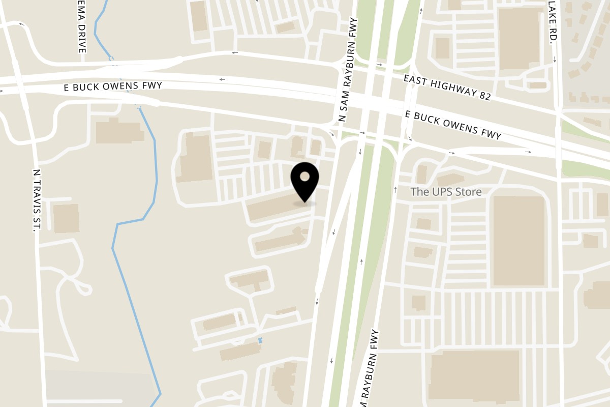 Map showing the location of Roma Pizza and Pasta on 2916 US-75 Ste 120 in Sherman
